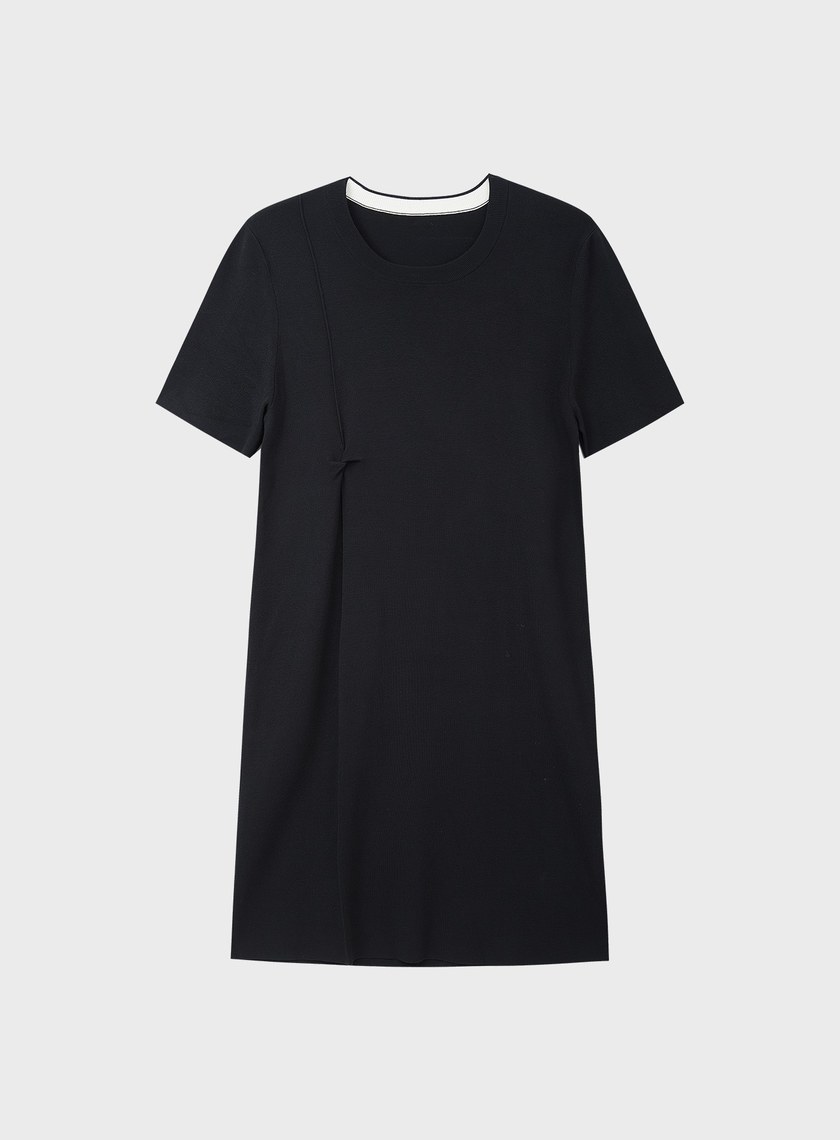 扭結針織連身裙