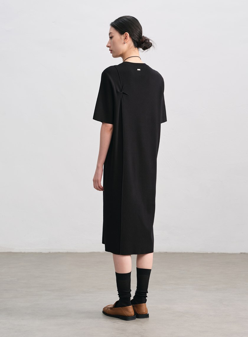 扭結針織連身裙