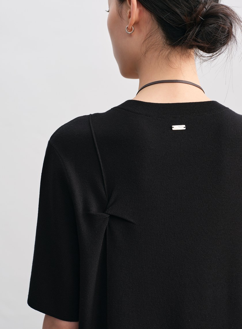 扭結針織連身裙