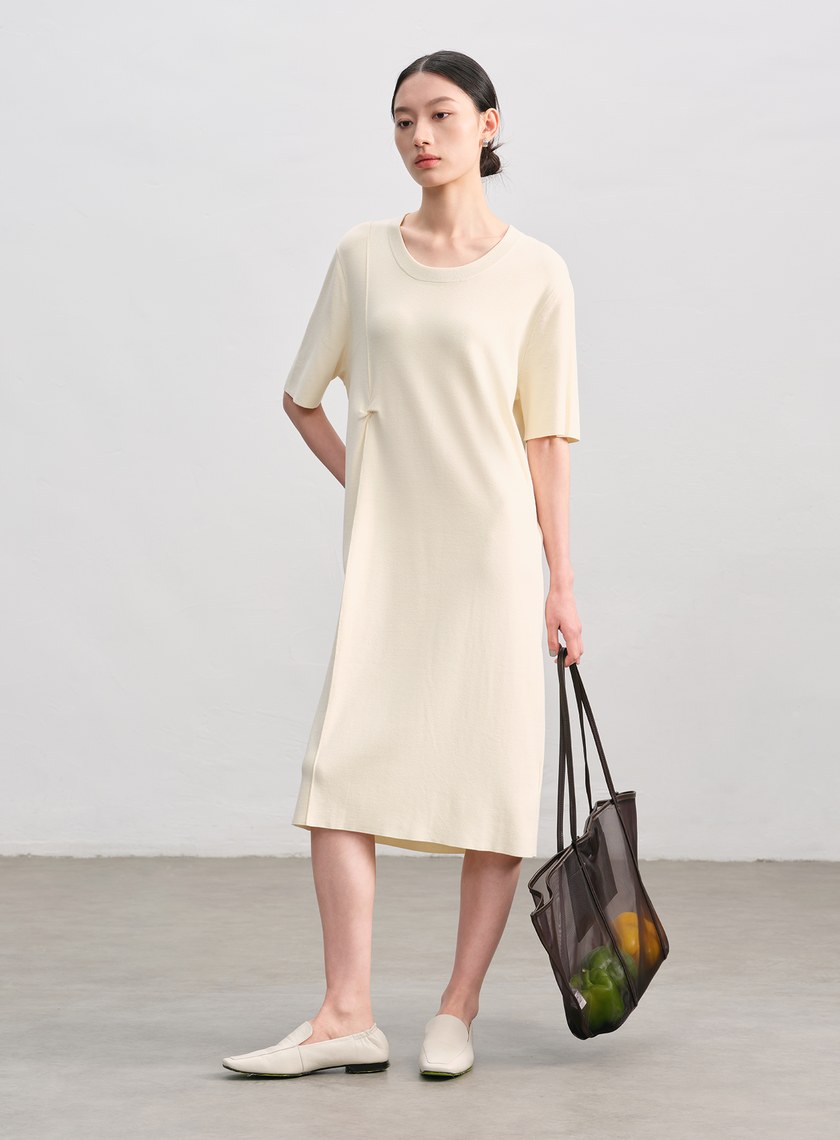 扭結針織連身裙