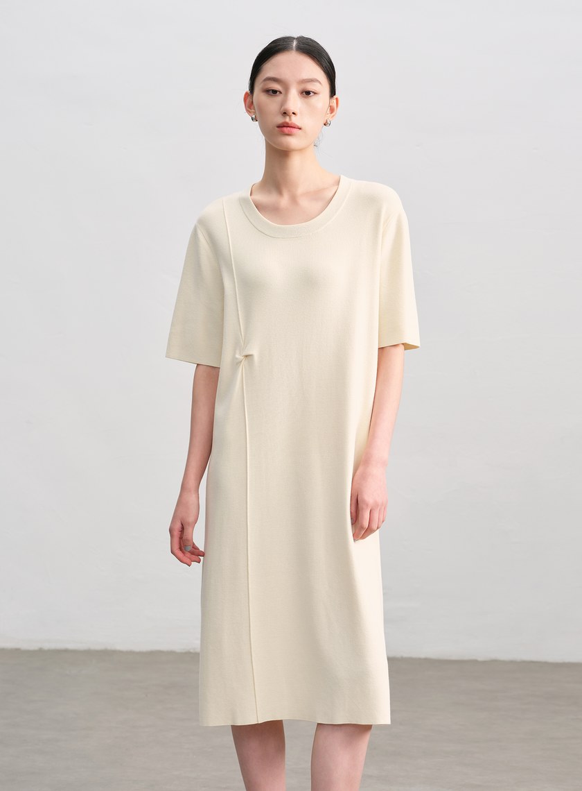 扭結針織連身裙