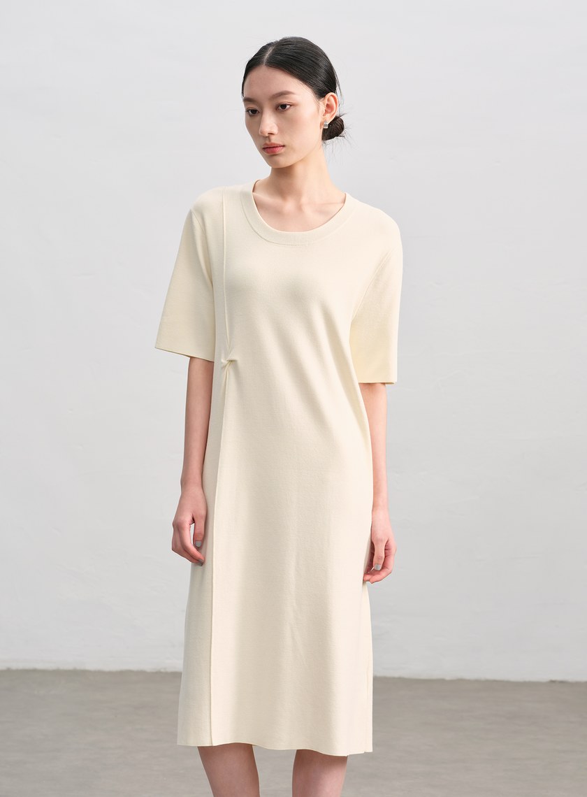 扭結針織連身裙