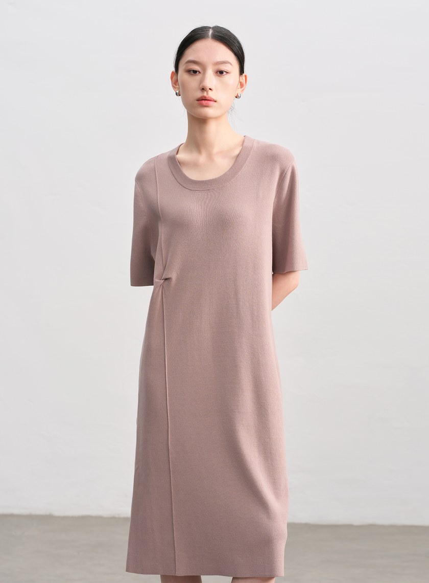 扭結針織連身裙