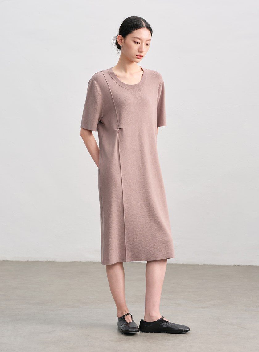 扭結針織連身裙