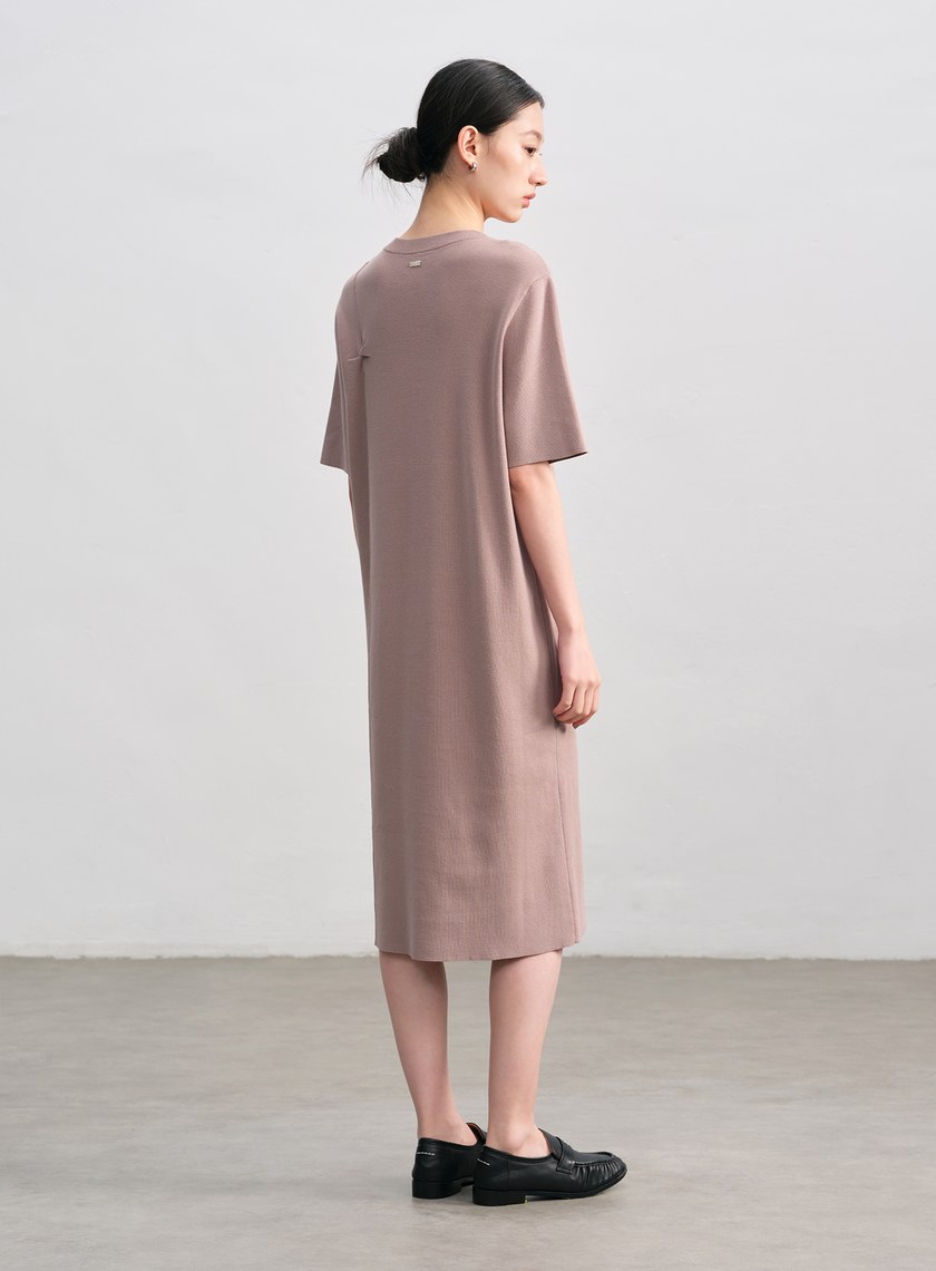 扭結針織連身裙