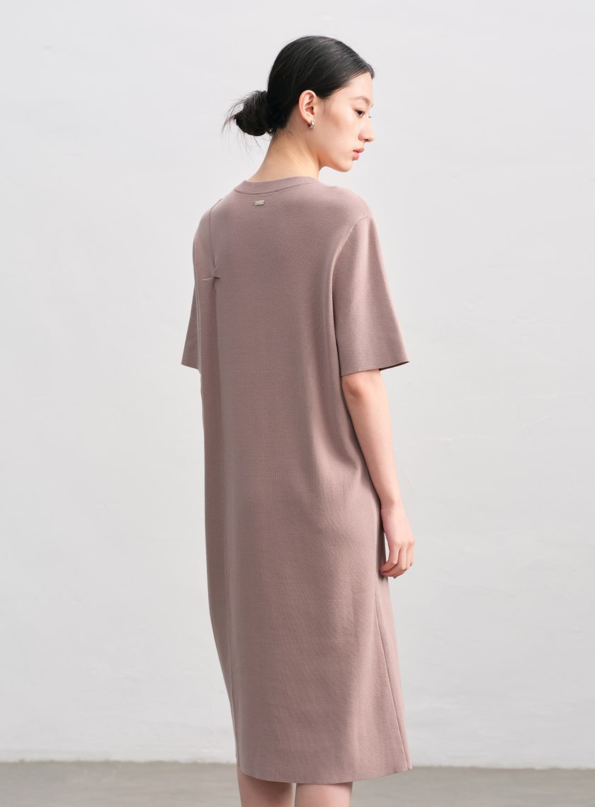 扭結針織連身裙