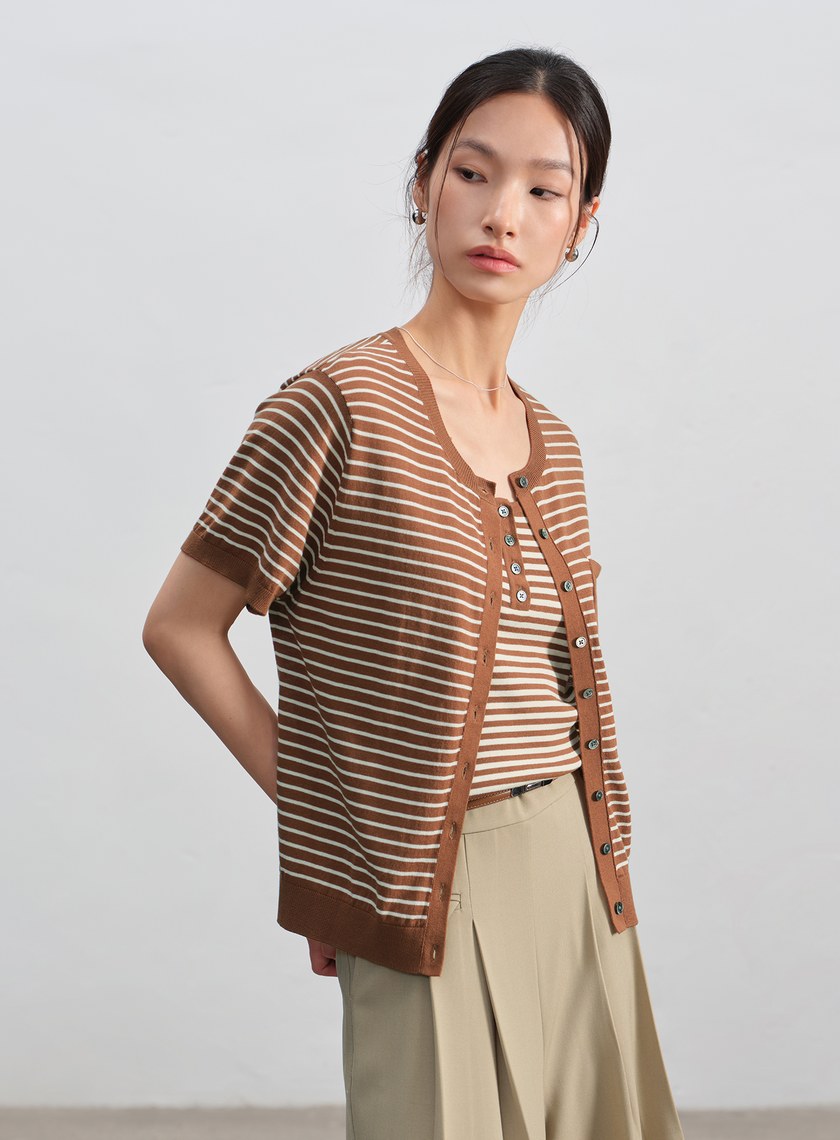 經典條紋針織衫