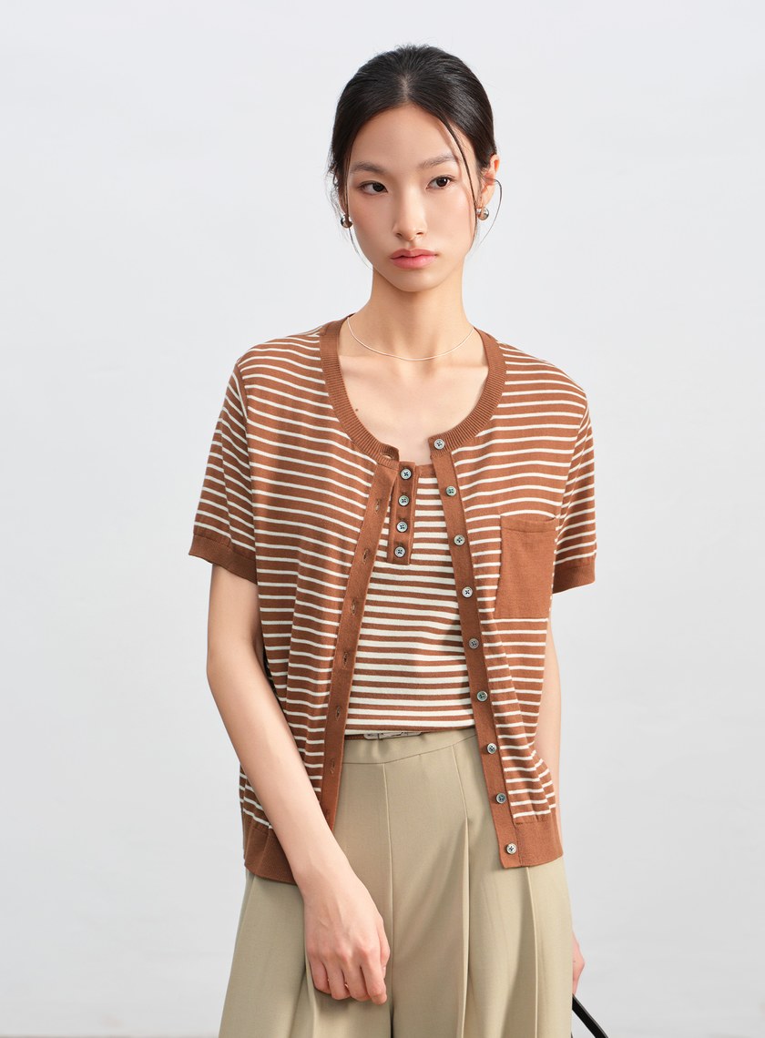 經典條紋針織衫