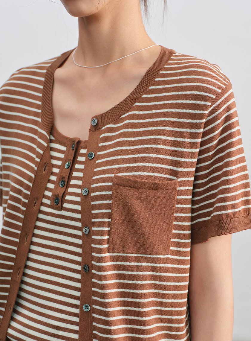 經典條紋針織衫