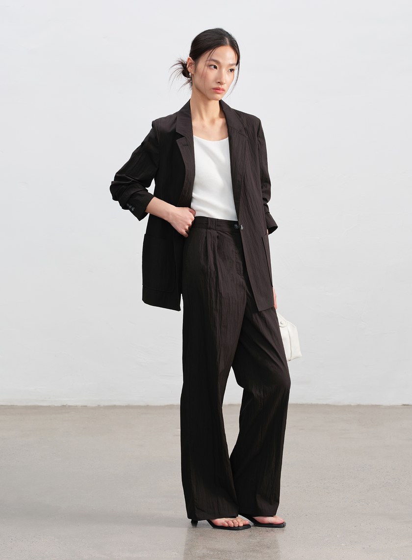 肌理感棉質西裝外套