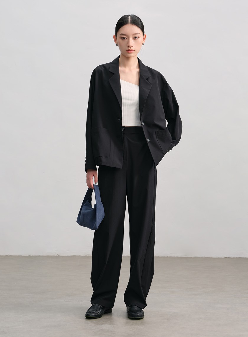 輕盈抗皺西裝式夾克