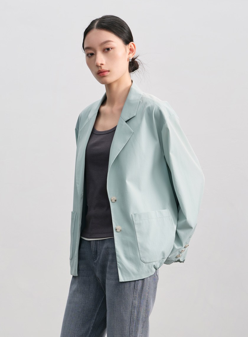 輕盈抗皺西裝式夾克