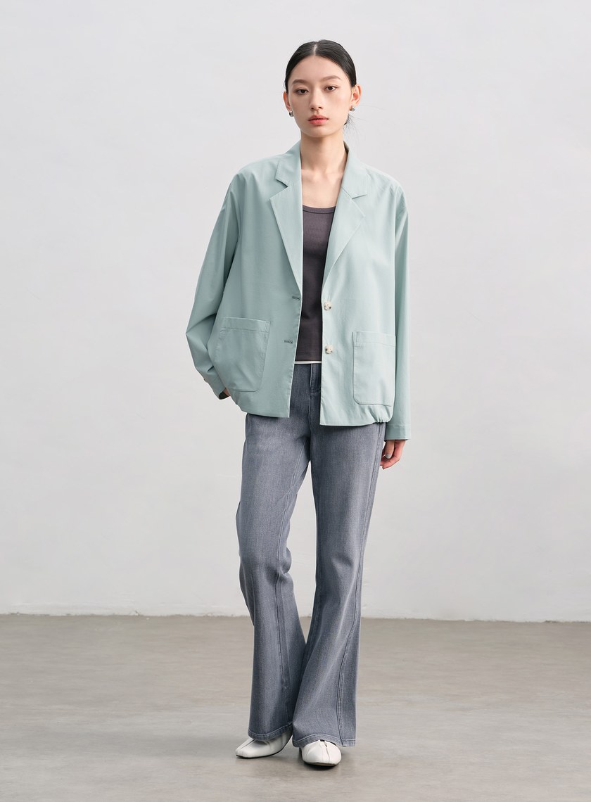 輕盈抗皺西裝式夾克