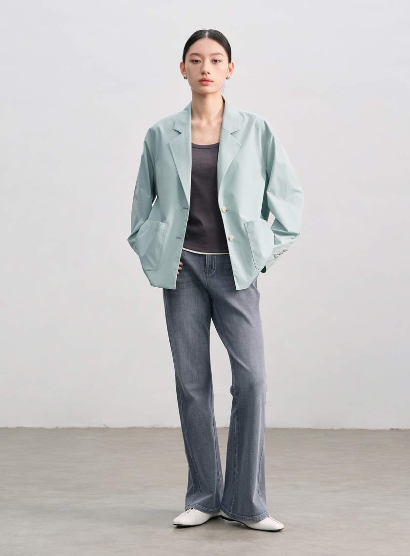 輕盈抗皺西裝式夾克