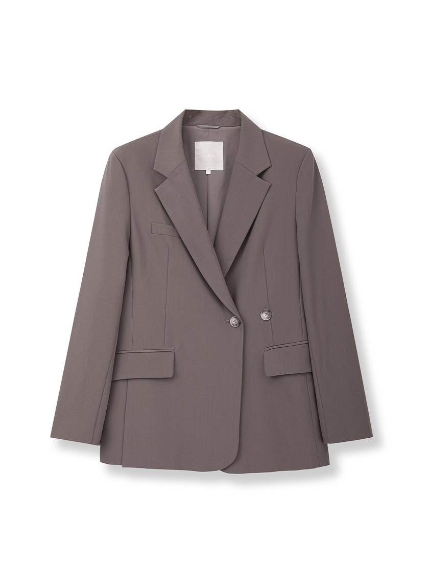 復古雙釦西裝外套