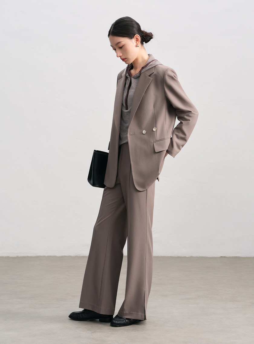 復古雙釦西裝外套