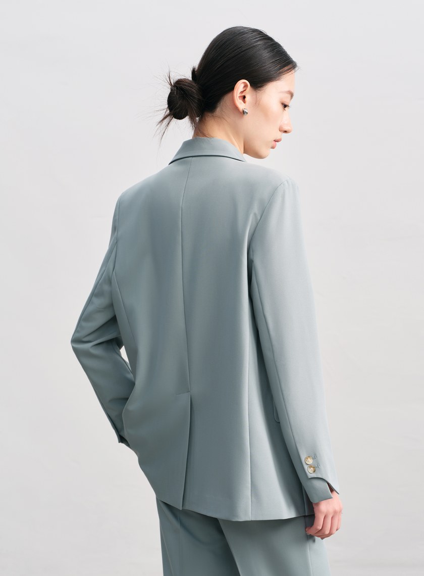 復古雙釦西裝外套