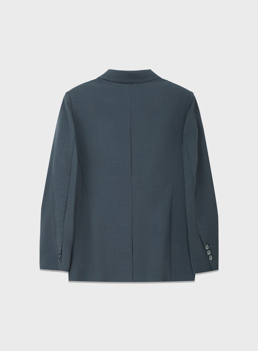 經典麂皮拼接西裝外套