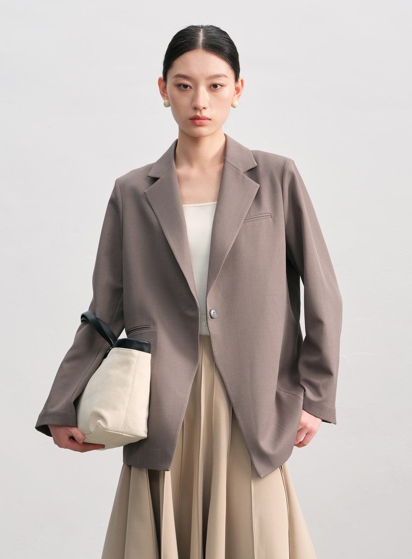 率性H型西裝外套