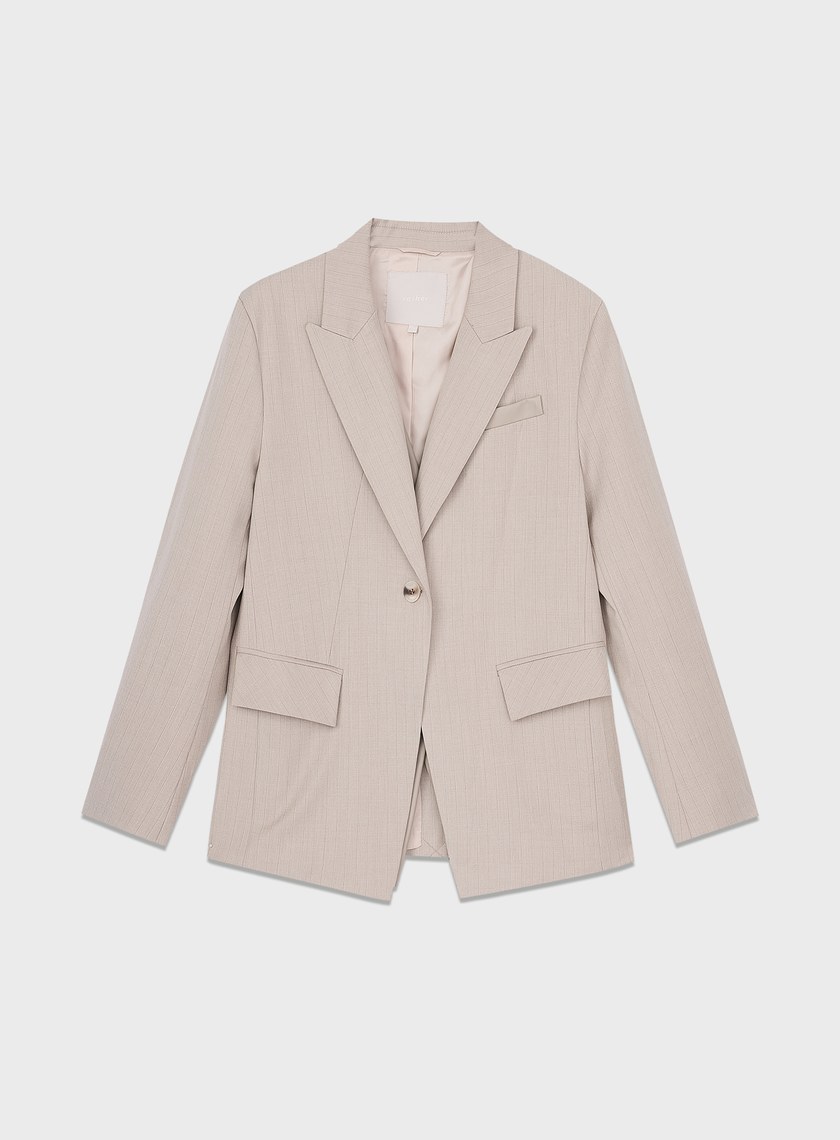 俐落假兩件拼接西裝外套