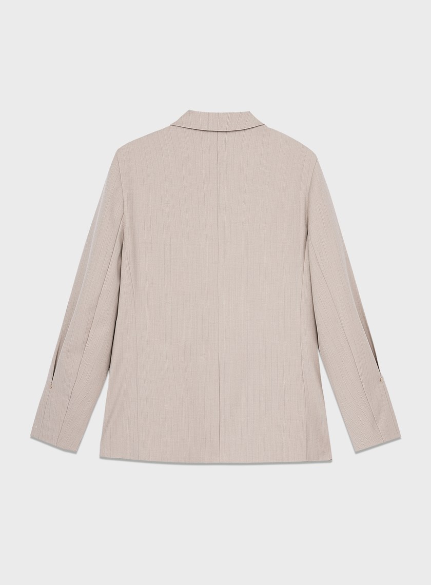 俐落假兩件拼接西裝外套