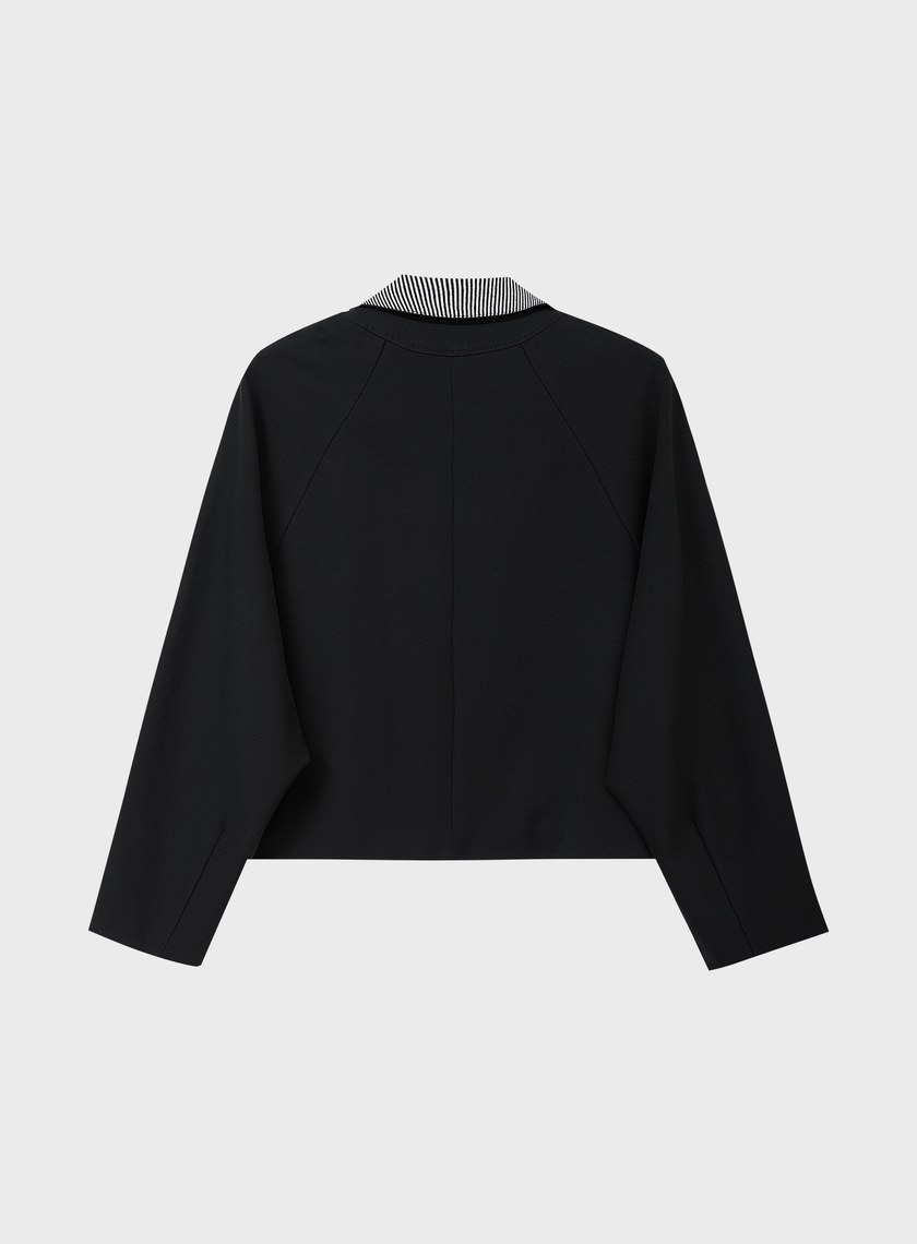 簡約可拆領針織外套