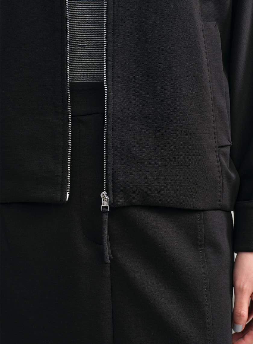 簡約可拆領針織外套