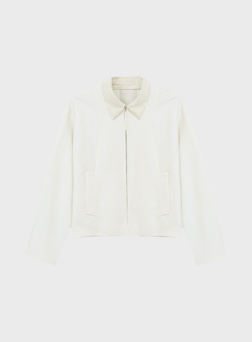 簡約可拆領針織外套