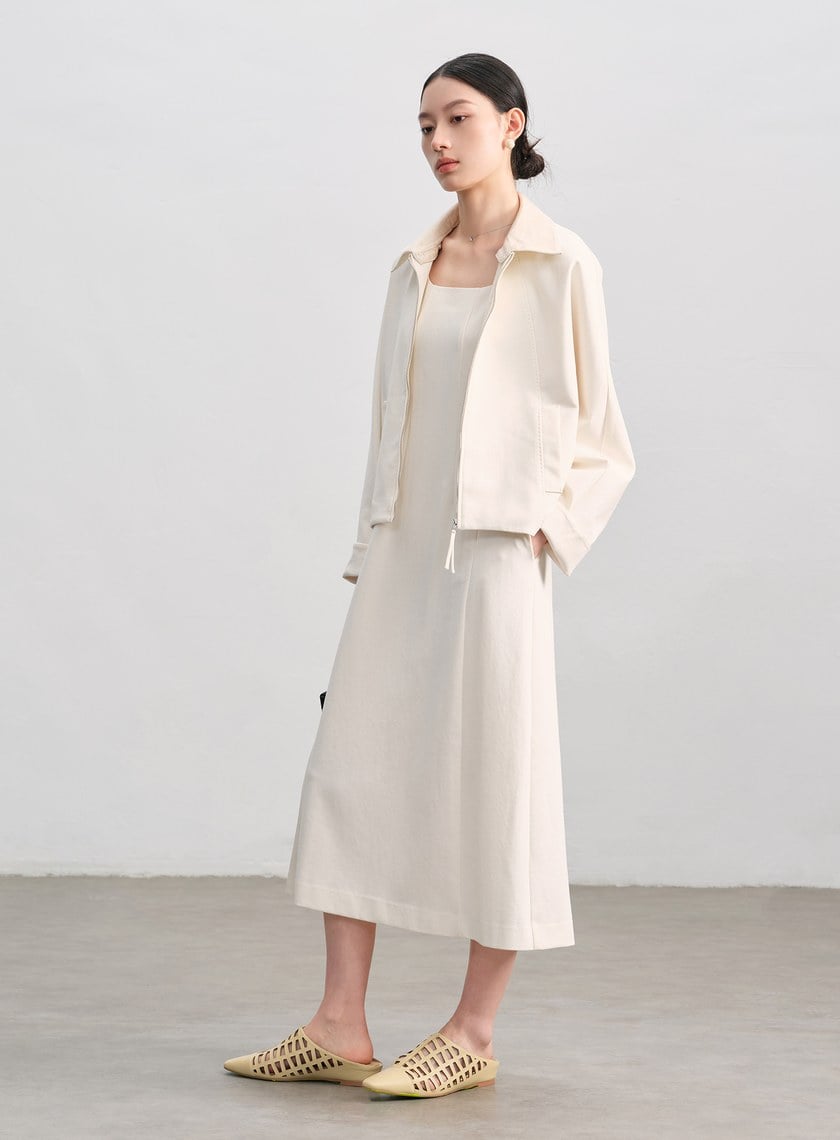 簡約可拆領針織外套