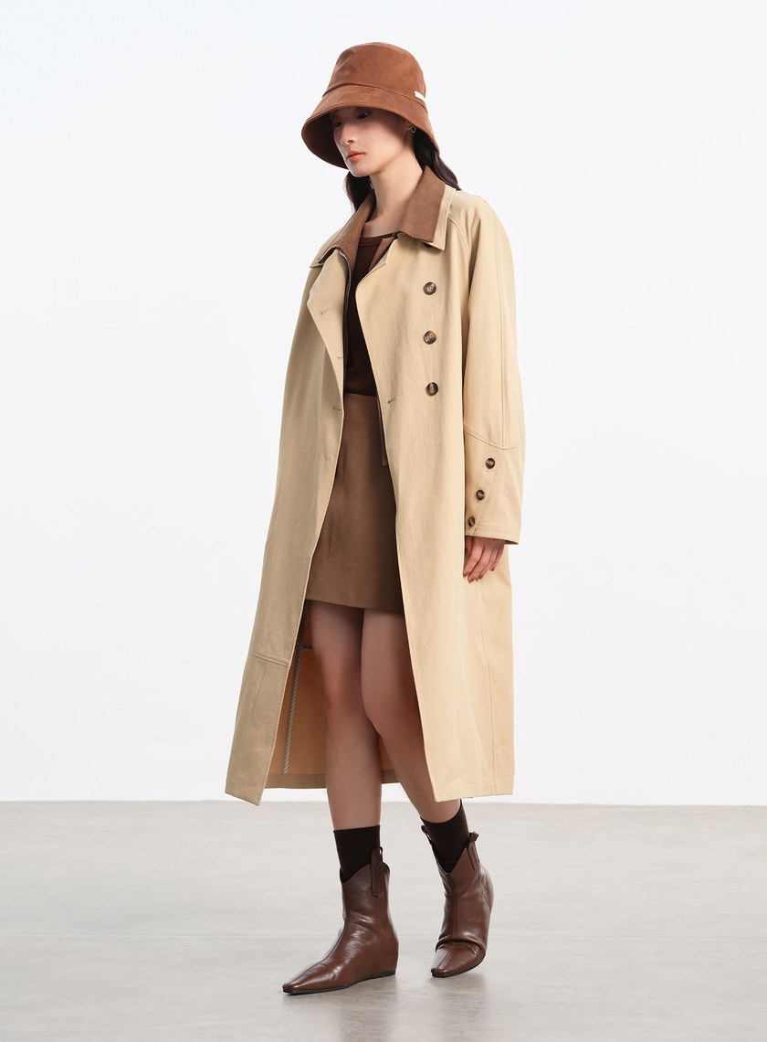 輕盈中空紗繭型風衣