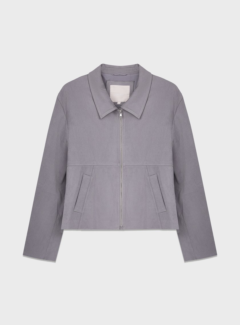 仿麂皮短版外套