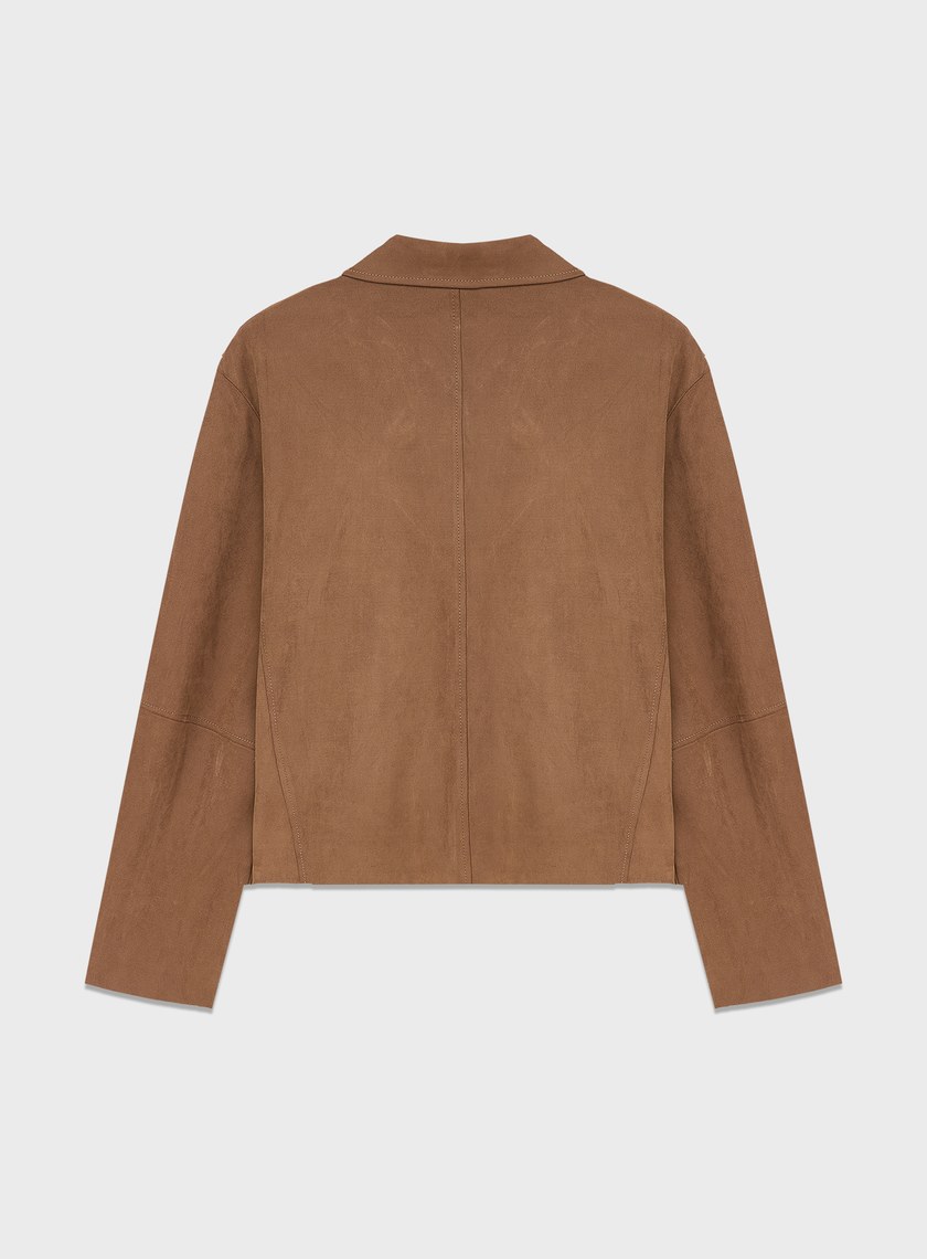 仿麂皮短版外套