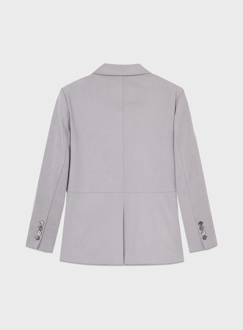 仿麂皮寬版西裝外套