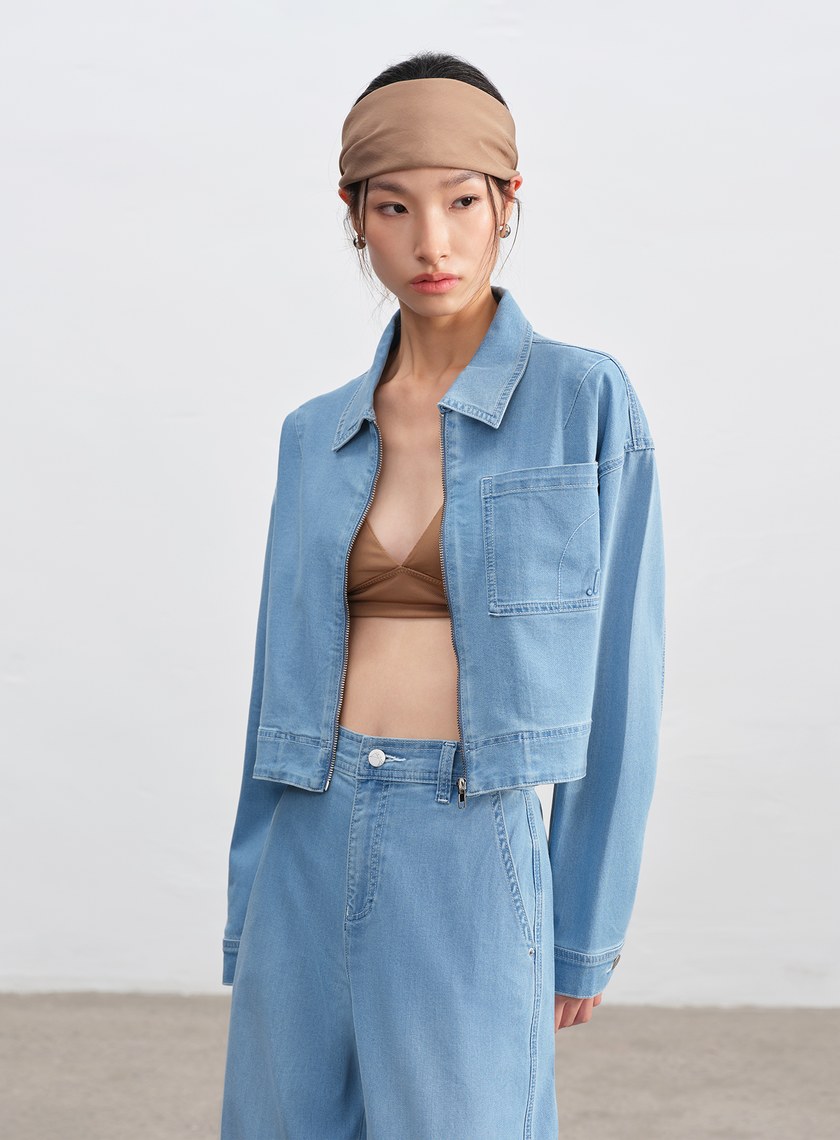 清新涼感天絲牛仔外套