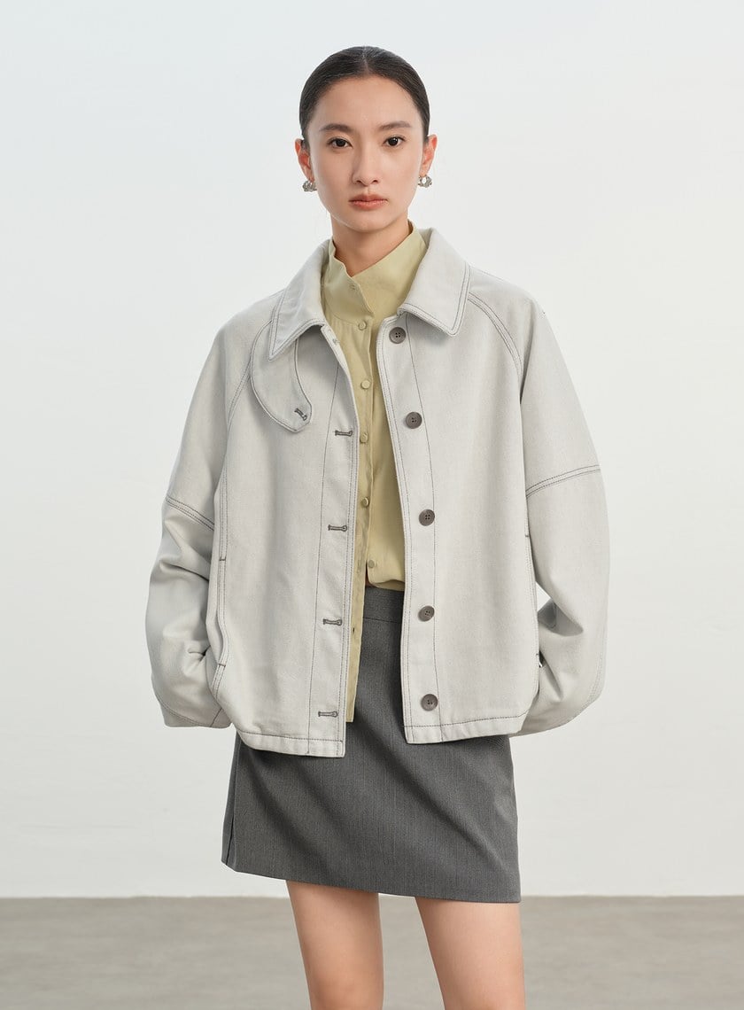 慵懶水洗感牛仔夾克