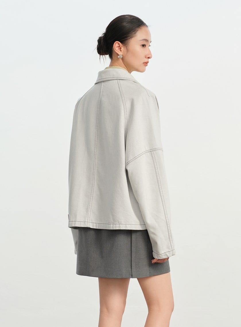 慵懶水洗感牛仔夾克