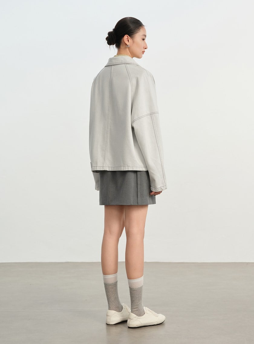 慵懶水洗感牛仔夾克