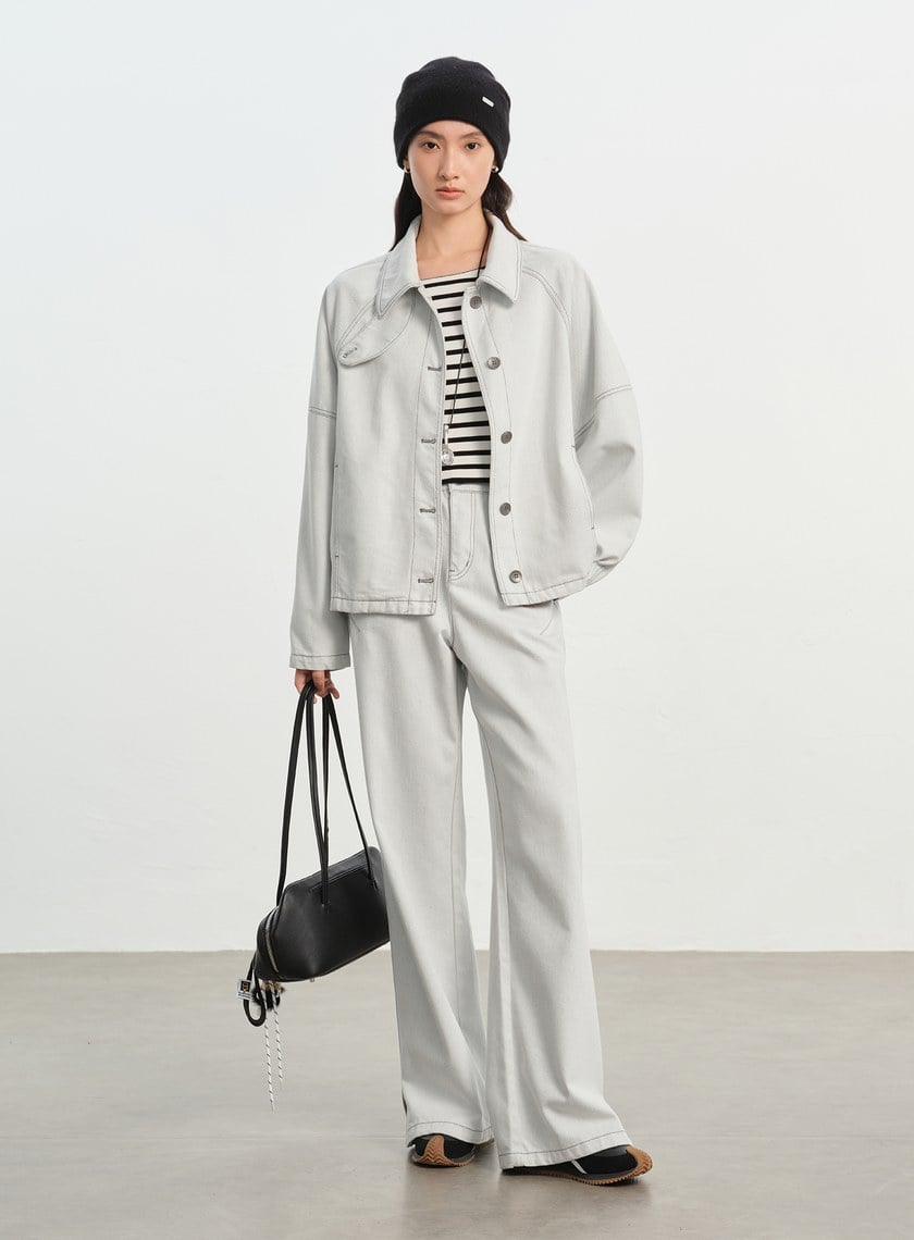 慵懶水洗感牛仔夾克