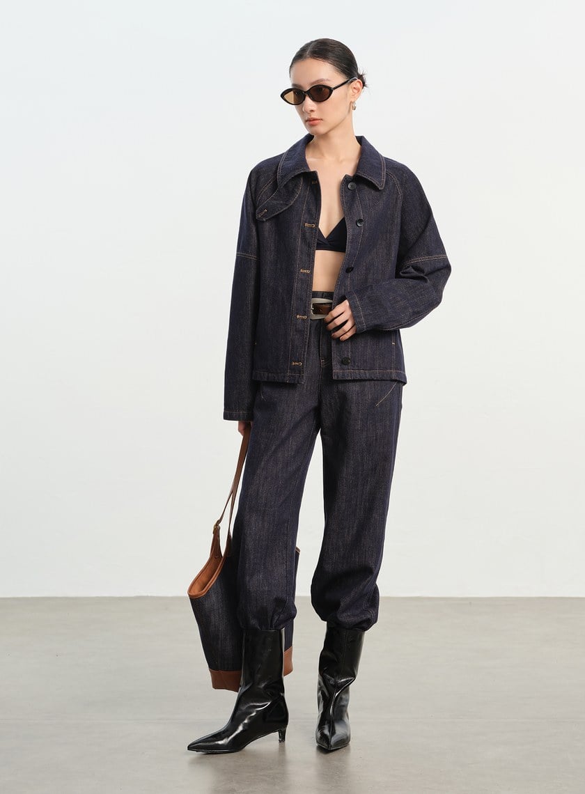 慵懶水洗感牛仔夾克