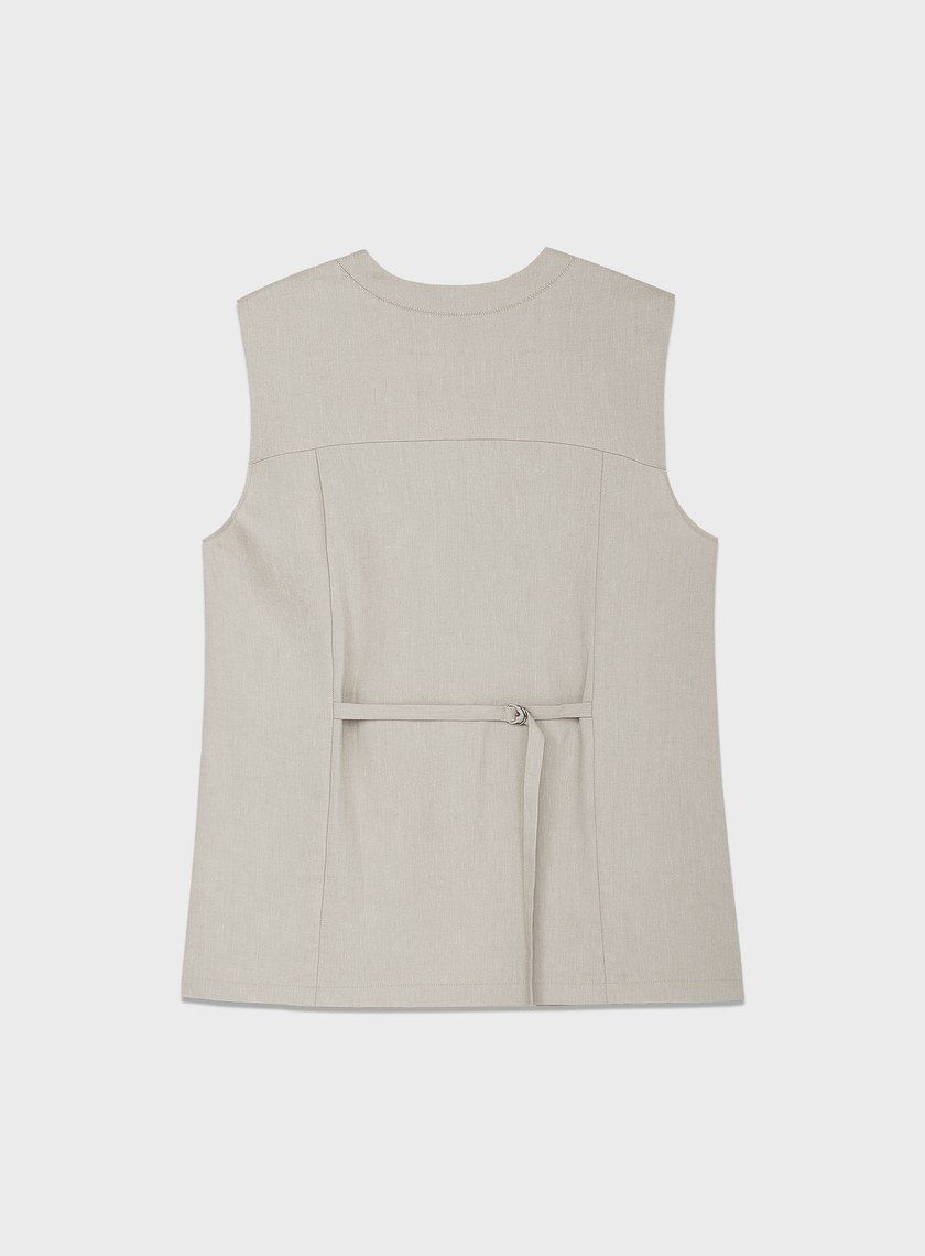 雲感修身西裝背心