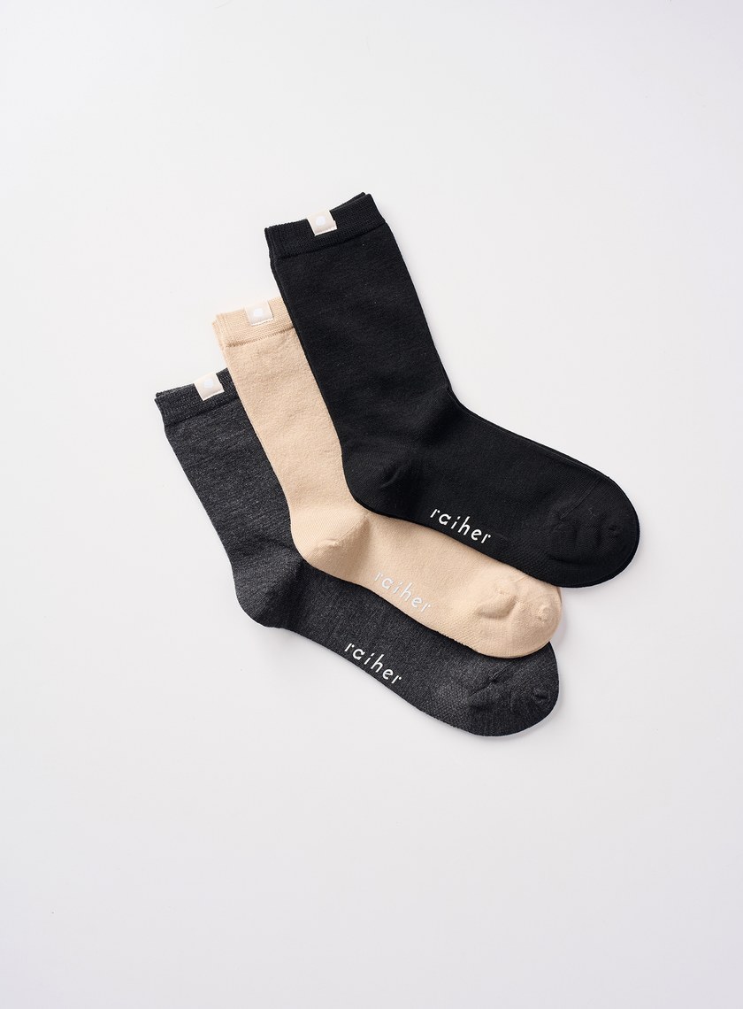 輕薄羊毛中筒襪