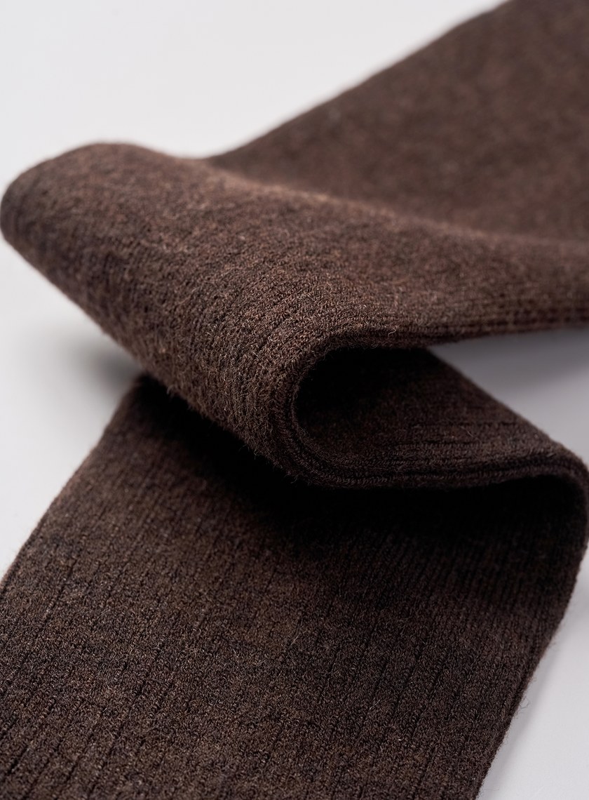 仿羊毛羅紋中筒襪