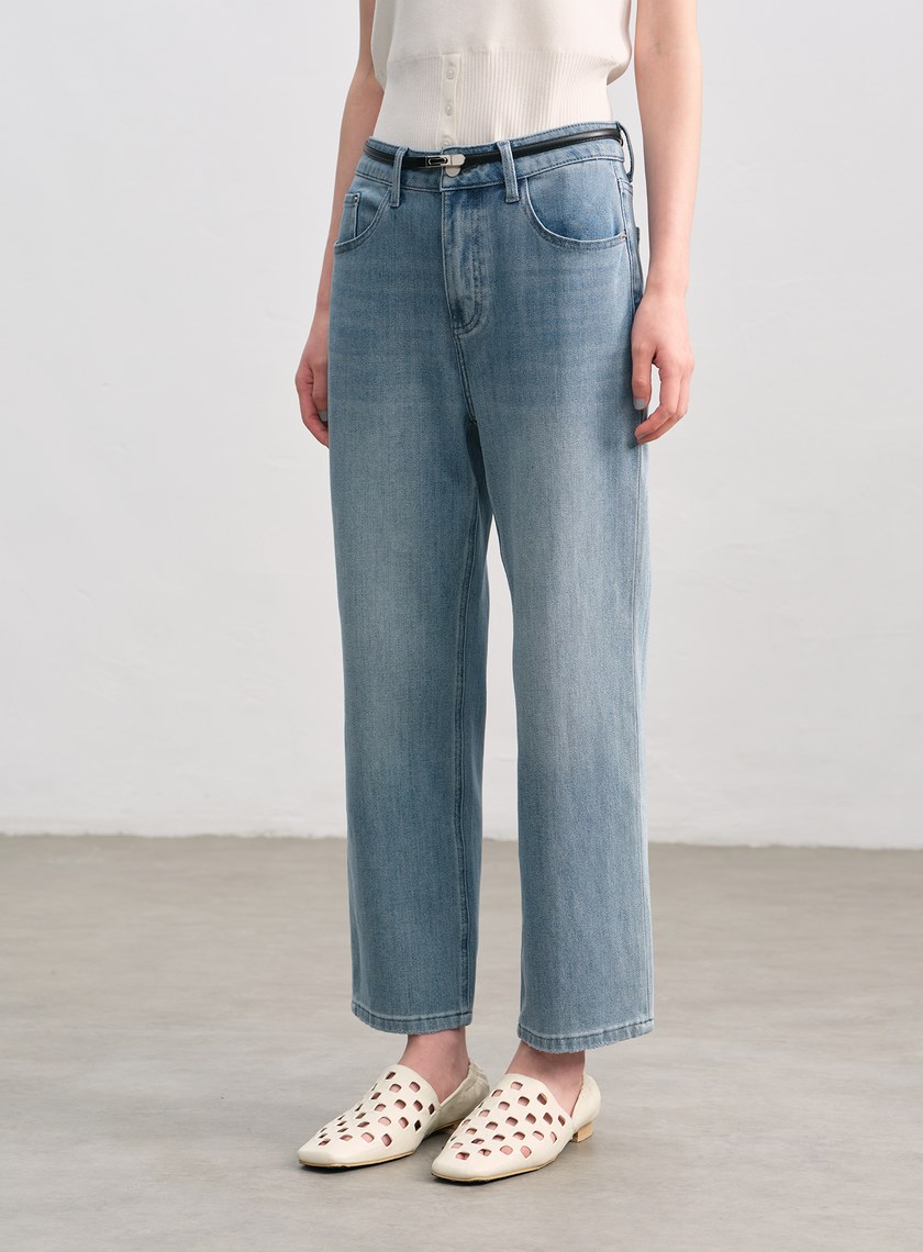 簡約方形金屬頭皮帶