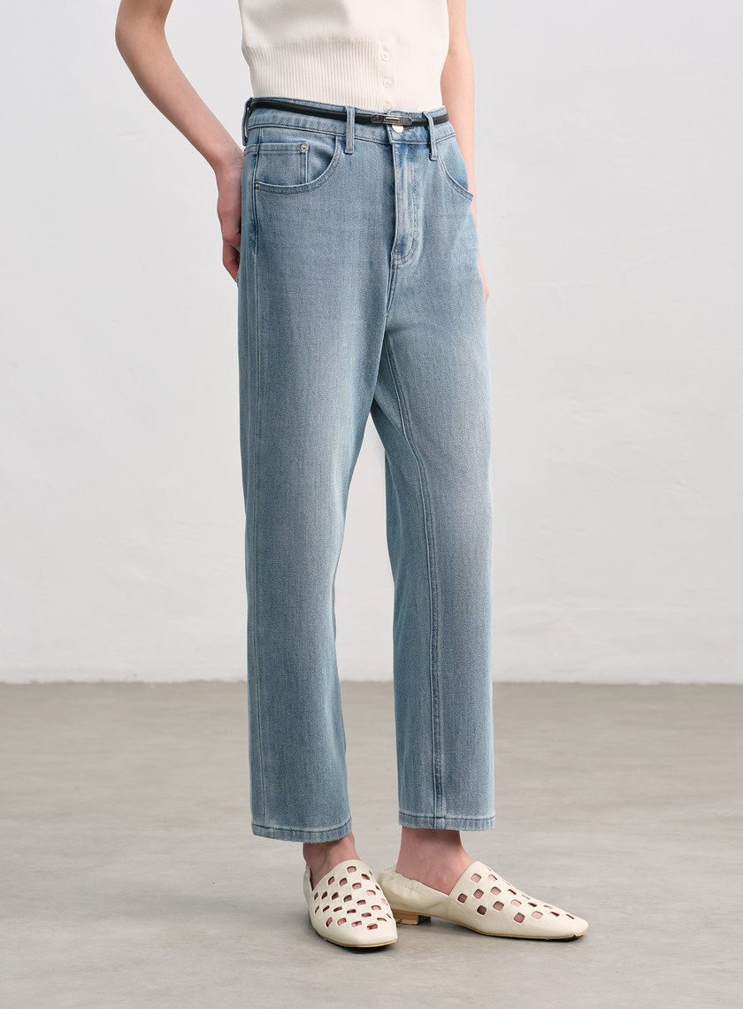 簡約方形金屬頭皮帶