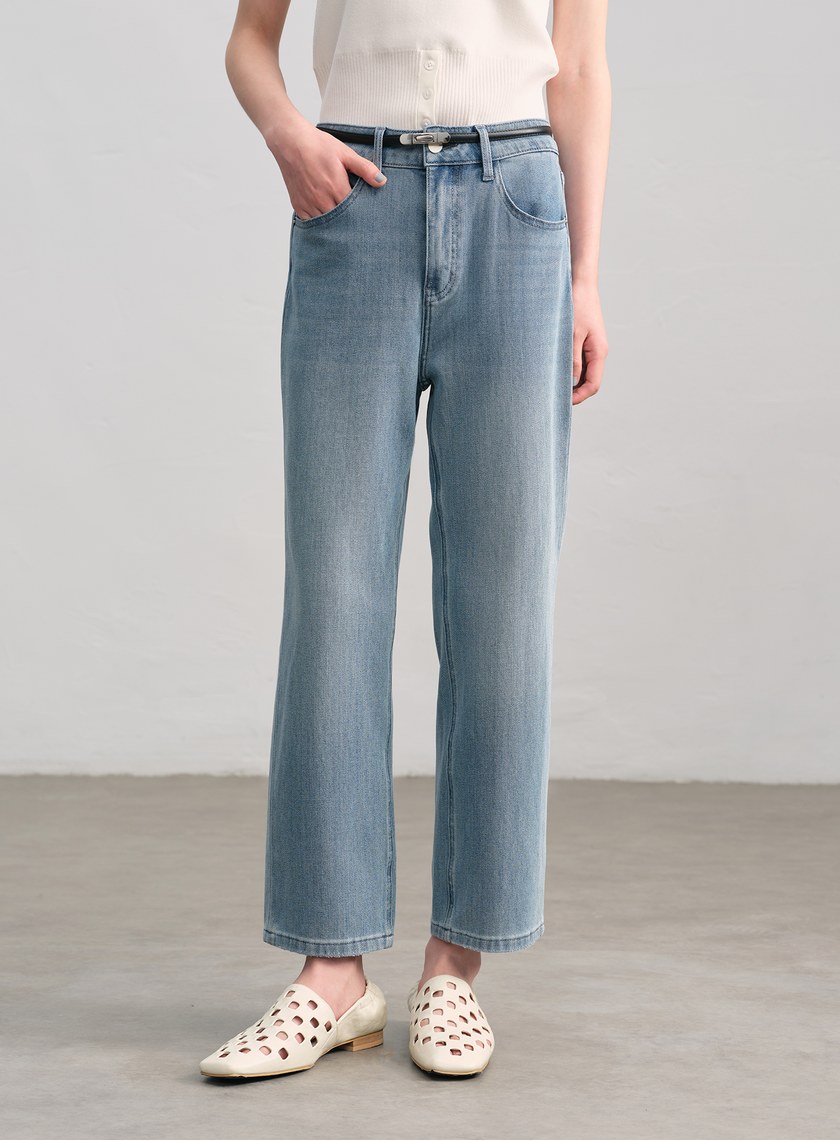 簡約方形金屬頭皮帶