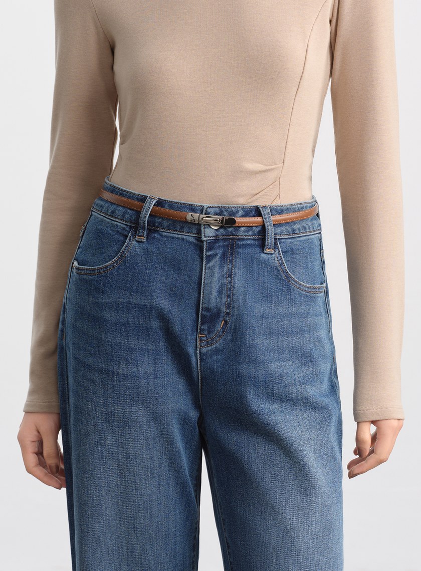 簡約方形金屬頭皮帶