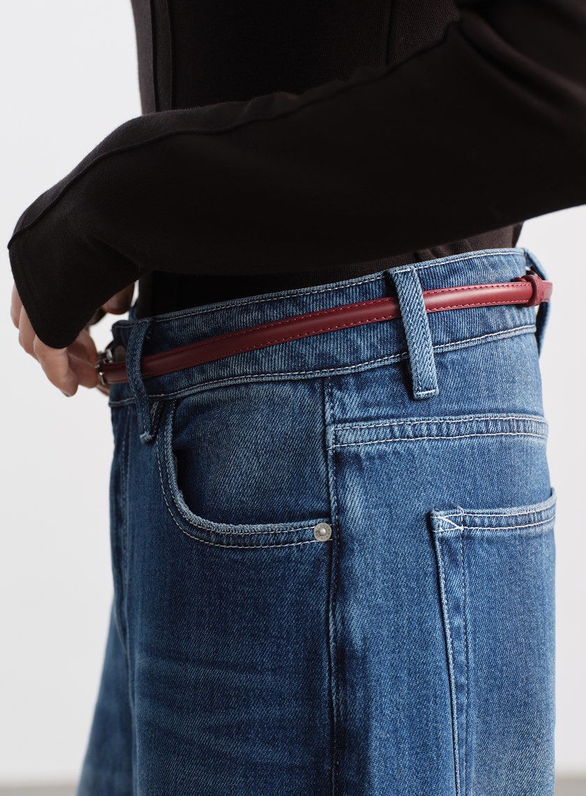 簡約方形金屬頭皮帶