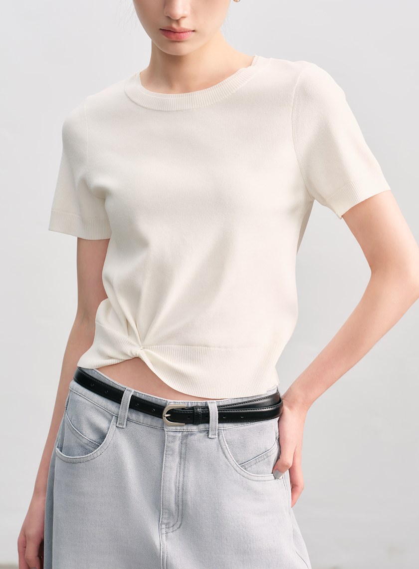 率性金屬圓框皮帶