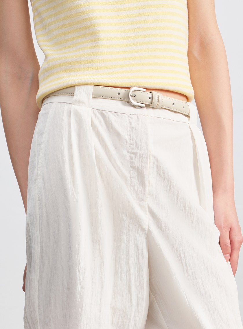 率性金屬圓框皮帶