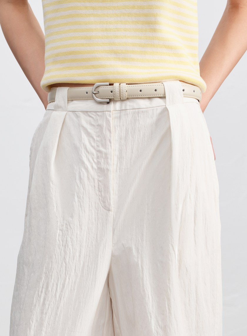 率性金屬圓框皮帶